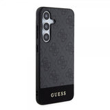 Guess Samsung Galaxy S24 Plus Cover Bottom Stripe Metal Logo Sort