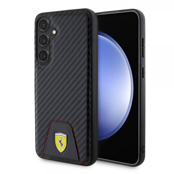 Ferrari Samsung Galaxy S24 Plus Cover Carbon & Stripe Sort