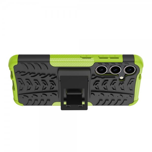 Samsung Galaxy S24 Plus Cover Dækmønster Stativfunktion Grøn