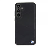 BMW Samsung Galaxy S24 Plus Cover Ægte Læder Tekstureret Sort