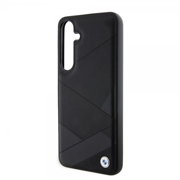 BMW Samsung Galaxy S24 Plus Cover Ægte Læder Tekstureret Sort