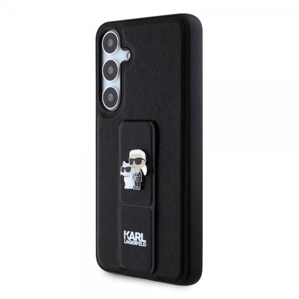 Karl Lagerfeld Samsung Galaxy S24 Plus Cover Grip & Stand Saffiano Sort