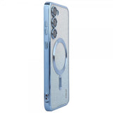 Enkay Samsung Galaxy S24 Plus Cover Plated Edge Glitter MagSafe Blå
