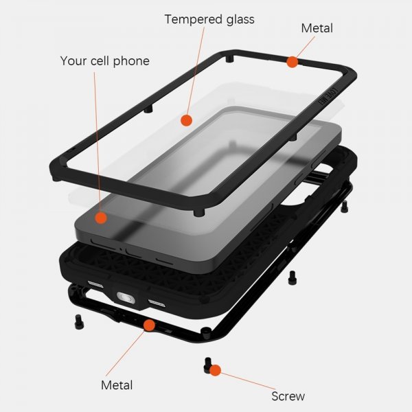 Love Mei Samsung Galaxy S24 Plus Cover Powerful Etui Sort