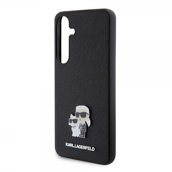 Karl Lagerfeld Samsung Galaxy S24 Plus Cover Saffiano Karl & Choupette Sort