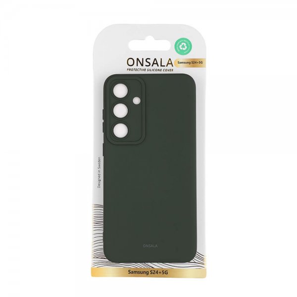 Onsala Samsung Galaxy S24 Plus Cover Silikone Olivengrøn