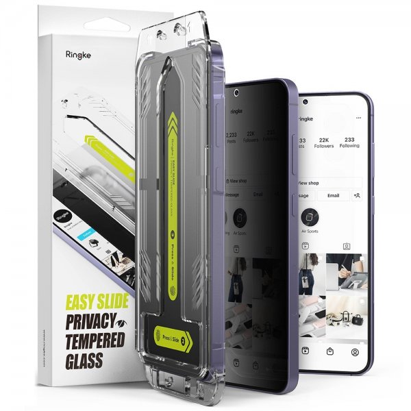 Ringke Samsung Galaxy S24 Plus Skærmbeskyttelse Easy Slide Privacy 2-pak