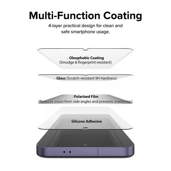 Ringke Samsung Galaxy S24 Plus Skærmbeskyttelse Easy Slide Privacy 2-pak