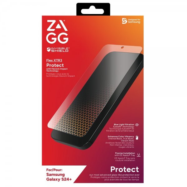 ZAGG InvisibleShield Samsung Galaxy S24 Plus Skærmbeskyttelse Flex XTR3