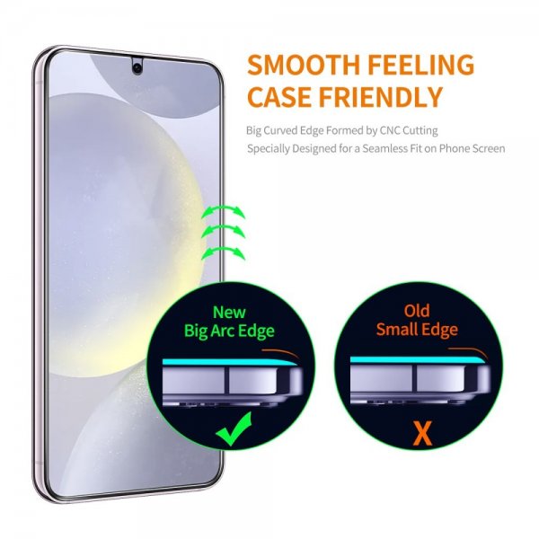 Enkay Samsung Galaxy S24 Plus Skærmbeskytter med Monteringsramme Easy Install