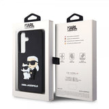 Karl Lagerfeld Samsung Galaxy S24 Cover 3D Rubber Karl & Choupette Sort