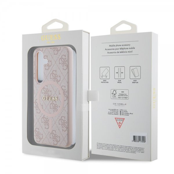 Guess Samsung Galaxy S24 Cover 4G Pattern MagSafe Pink