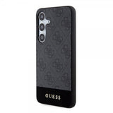 Guess Samsung Galaxy S24 Skal Bottom Stripe Metal Logo Sort