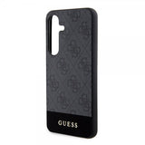 Guess Samsung Galaxy S24 Skal Bottom Stripe Metal Logo Sort