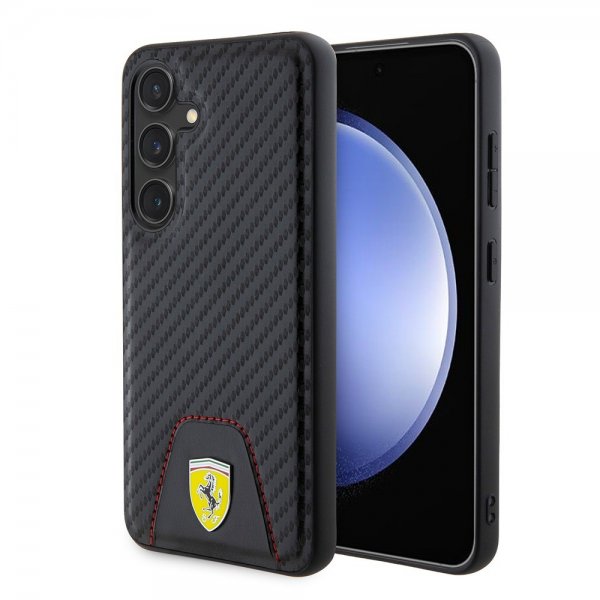 Ferrari Samsung Galaxy S24 Cover Carbon & Stripe Sort