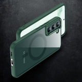 Samsung Galaxy S24 Cover Farvet Kant MagSafe Grøn