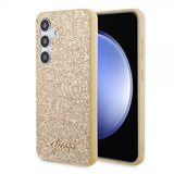 Guess Samsung Galaxy S24 Cover Fixed Glitter Guld