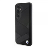 BMW Samsung Galaxy S24 Cover Ægte Læder Tekstureret Sort