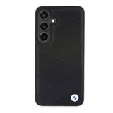 BMW Samsung Galaxy S24 Cover Ægte Læder Tekstureret Sort