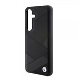 BMW Samsung Galaxy S24 Cover Ægte Læder Tekstureret Sort