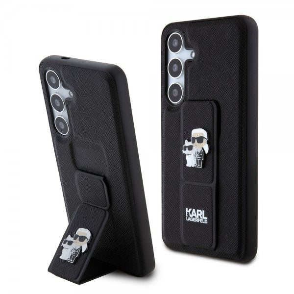 Karl Lagerfeld Samsung Galaxy S24 Cover Grip & Stand Saffiano Sort
