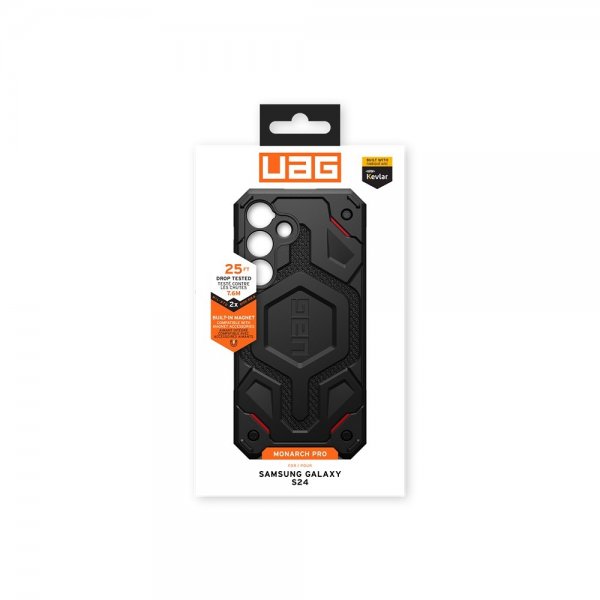 Urban Armor Gear (UAG) Samsung Galaxy S24 Cover Monarch Pro Kevlar MagSafe Sort