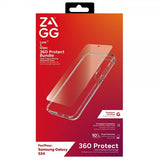 ZAGG Samsung Galaxy S24 Cover og Skærmbeskytter Luxe & Glass 360 Protect Bundle
