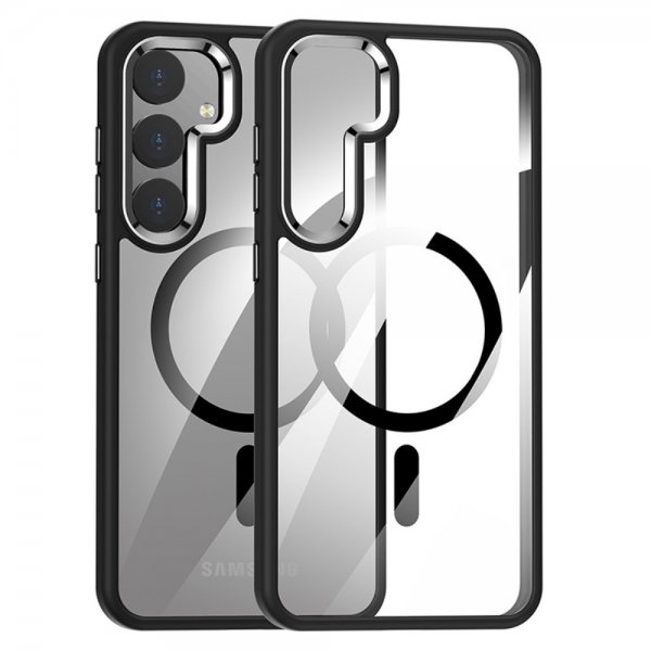 Samsung Galaxy S24 Cover Belagt Kant MagSafe Sort