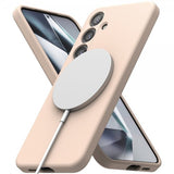 Ringke Samsung Galaxy S24 Cover Silikone Magnetic Pink Sand