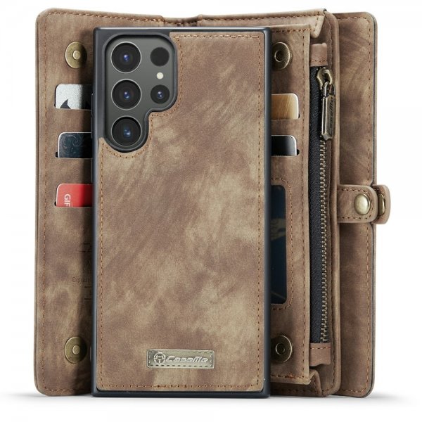 CaseMe Samsung Galaxy S24 Ultra Cover 008 Series Aftageligt Cover Brun