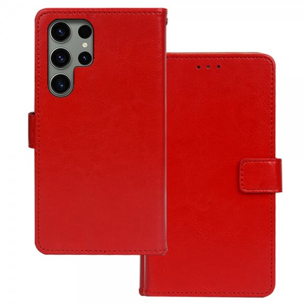 Samsung Galaxy S24 Ultra Etui 3 Kortlommer Rød