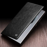 Qialino Samsung Galaxy S24 Ultra Cover Ægte Læder Sort