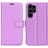 Samsung Galaxy S24 Ultra Etui Litchi Lilla