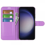 Samsung Galaxy S24 Ultra Etui Litchi Lilla