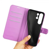 Samsung Galaxy S24 Ultra Etui Litchi Lilla