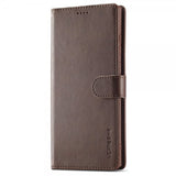 Lc.Imeeke Samsung Galaxy S24 Ultra Cover med Kortlomme Standerfunktion Mørkebrun
