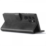 Lc.Imeeke Samsung Galaxy S24 Ultra Cover med Kortlomme og Standfunktion Sort