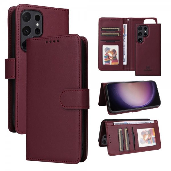 Betopnice Samsung Galaxy S24 Ultra Cover med Aftageligt Skal 005 Rød