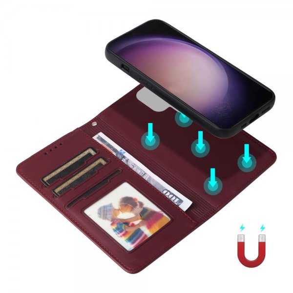 Betopnice Samsung Galaxy S24 Ultra Cover med Aftageligt Skal 005 Rød