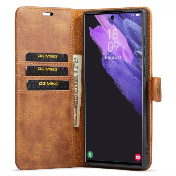 Dg.Ming Samsung Galaxy S24 Ultra Cover med Aftageligt Cover Brun