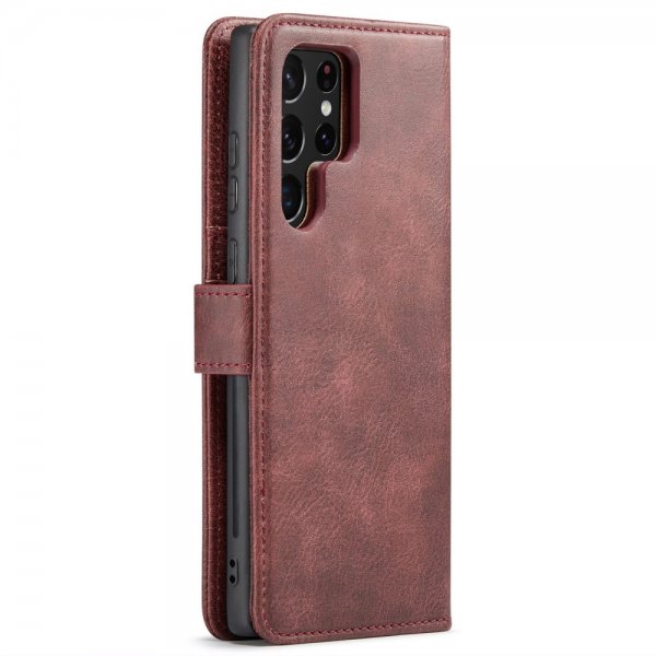 Dg.Ming Samsung Galaxy S24 Ultra Etui med Aftageligt Cover Rød