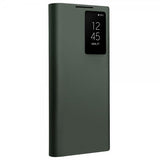 Qialino Samsung Galaxy S24 Ultra Etui View Window Ægte læder Grøn