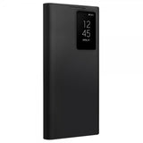 Qialino Samsung Galaxy S24 Ultra Etui View Window Ægte Læder Sort