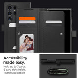 Spigen Samsung Galaxy S24 Ultra Cover Wallet S Plus Sort