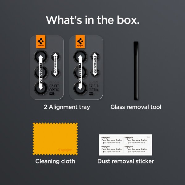 Spigen Samsung Galaxy S24 Ultra Kamerabeskyttelse GLAS.tR EZ Fit Optik Pro 2-pak Sort