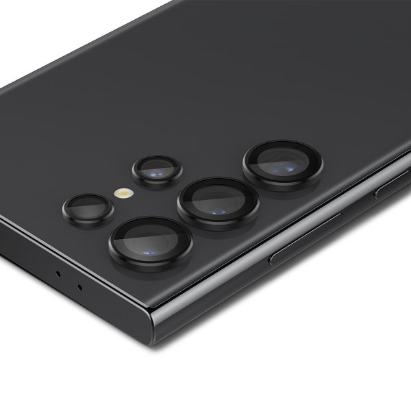 Spigen Samsung Galaxy S24 Ultra Kamerabeskyttelse GLAS.tR EZ Fit Optik Pro 2-pak Sort