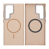 Samsung Galaxy S24 Ultra Cover Kulfibermønster MagSafe Guld