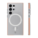 Rvelon Samsung Galaxy S24 Ultra Cover Bølgepap MagSafe Orange