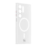 Rvelon Samsung Galaxy S24 Ultra Cover Bølget MagSafe Hvid