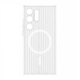 Samsung Galaxy S24 Ultra Cover Bølget MagSafe Transparent